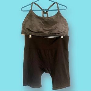 NWOT ALL IN MOTION and WILD FABLE biker short sports bra set 1X activewear
